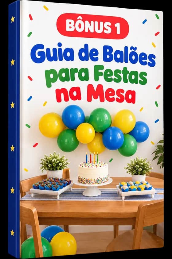 Capa do bônus: Guia de Balões para Festas na Mesa